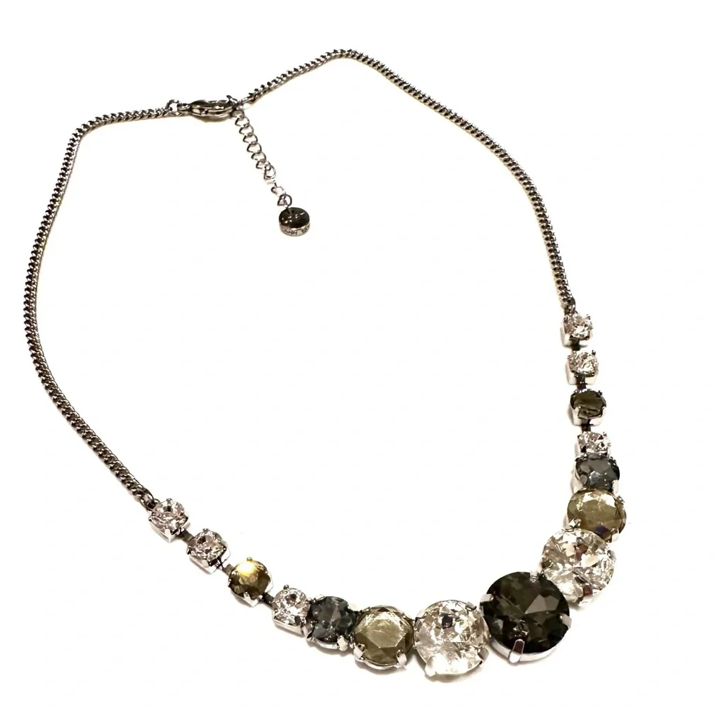 LOFT Simple Sparkle Rhinestone Crystal Bib Necklace | NWOT - Picture 5 of 5